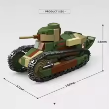 Chanbrick French Renault Ft-17 Anti-Tank Building Set Military Model Compatible With Lego Army Tank For Adult Boys 415 Pcs
