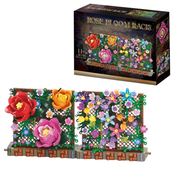Chanbrick Incredible Flower Trellis Building Sets Compatible With Lego Flowers Wall Vibrant Blooms And Trellis Detailing For Adult Womens