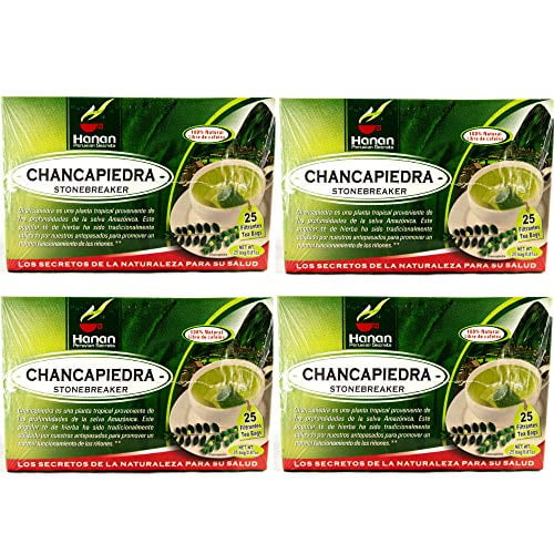 Chanca Piedra Kidney Stone Breaker 100 Natural Peruvian 4 Boxes (100 Tea Bags) Caffeine Free
