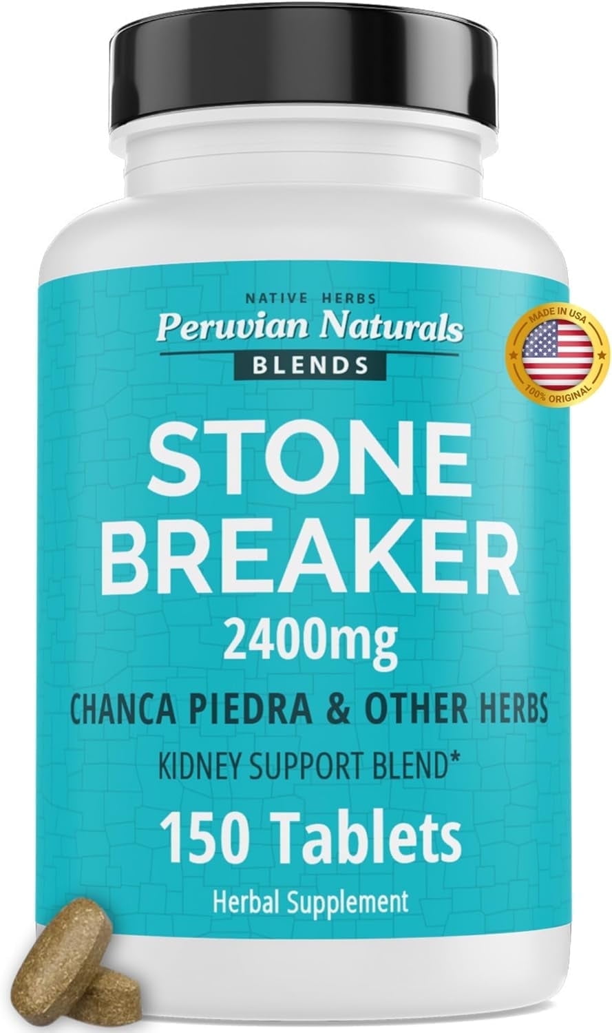Peruvian Naturals Chanca Piedra Stone Breaker 150 Tablets - Kidney Supplement - 2400mg per Serving 100% Natural Chancapiedra Grown in Peru
