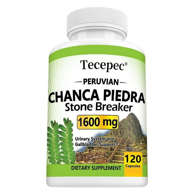 Chanca Piedra Stone Breaker, with Premium Chanca Piedra from Peru 1600 mg, Stone Dissolver Crusher, Kidney & Gallbladder Support, Liver Support, Flush, 120 Capsules