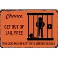 thumbnail image 1 of Chance Card Get Out of Jail Free Tin Sign - 12×8 Inches, Vintage Wall Decor, Home Bar Pub Cafe Farm Room Funny Metal Poster, 1 of 6