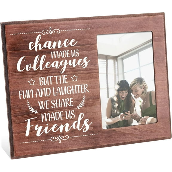 Chance Made Us Colleagues Best Colleague Photo Frame Gift 4x6 Inch Going Away Picture Frame Retirement Gift Goodbye Farewell Gift New Job Gift Leaving Gift for Friend Team Member Mixed Color