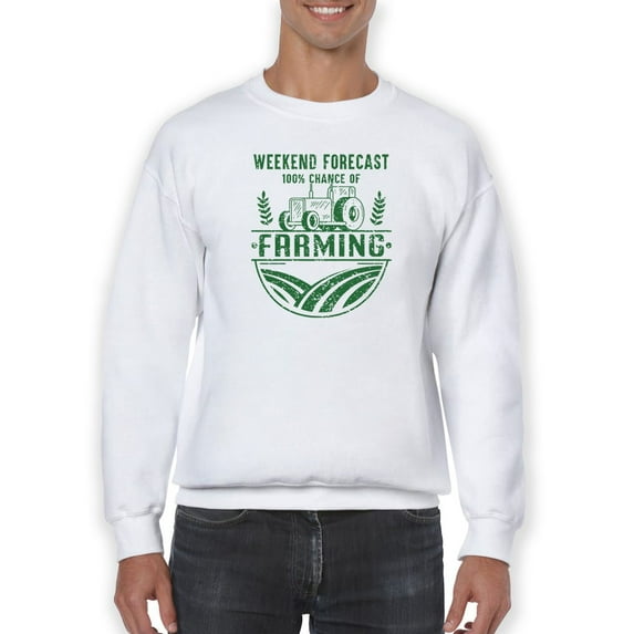 Chance Of Farming Sweatshirt Men -Smartprints Designs, Male 5X-Large
