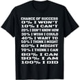 thumbnail image 1 of Chance Of Success - Motivational Work Harder T-Shirt, 1 of 3