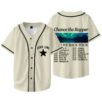 Chance The Rapper And We Back Tour Baseball Jacket Tee Women Men V-neck Short Sleeve T-shirts