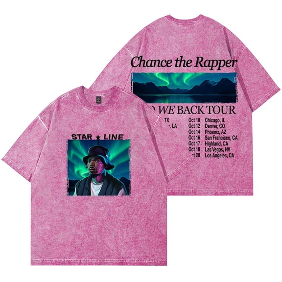 Chance The Rapper And We Back Tour Vintage Wash T-Shirts Women Men HipHop Cotton Short Sleeve Tee