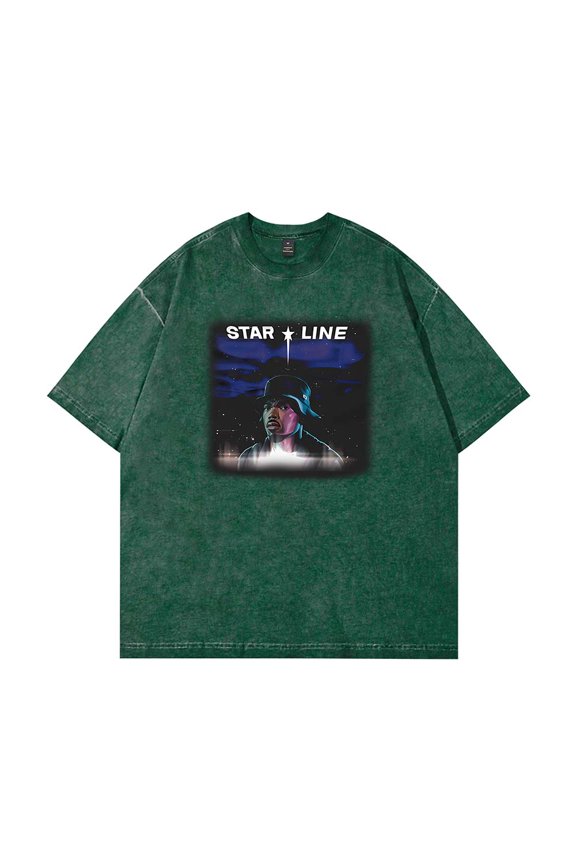 Chance The Rapper Star Line Album Merch T-Shirt Cotton Wash Tee Women Men Short Sleeve Casual Crewneck Tee