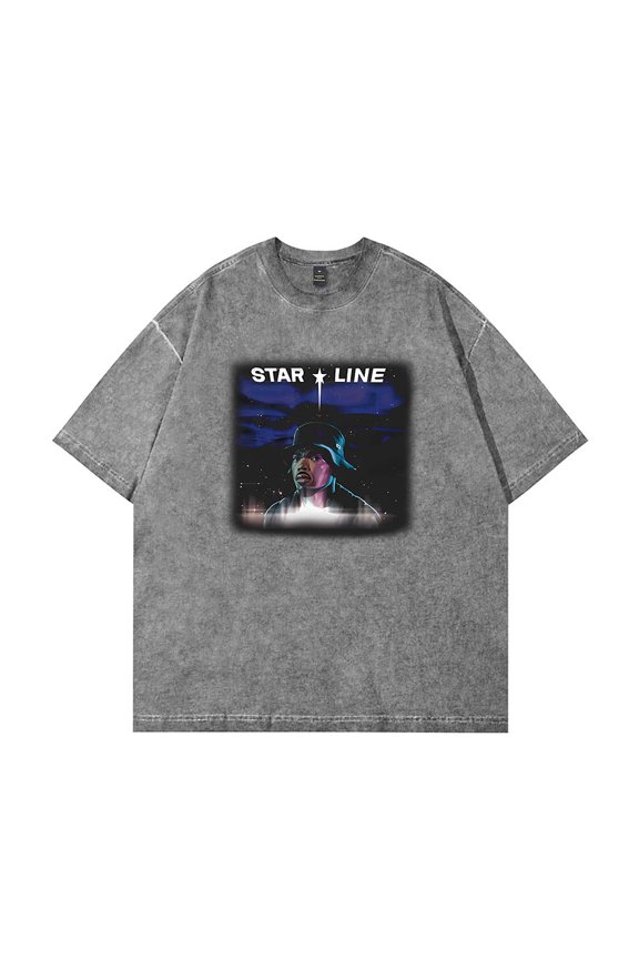 Chance The Rapper Star Line Album Merch T-Shirt Cotton Wash Tee Women Men Short Sleeve Casual Crewneck Tee