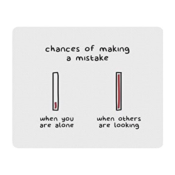 Chances of Making A Mistakes Mouse Pad Gaming Mousepad 9.84"(L) x 7.87"(W)