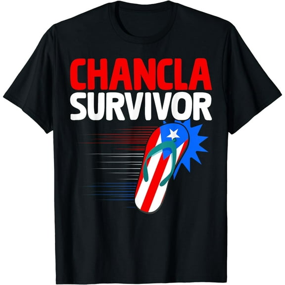 Chancla Survivor La Chancla Puerto Rican Puerto Rico Flag T-Shirt