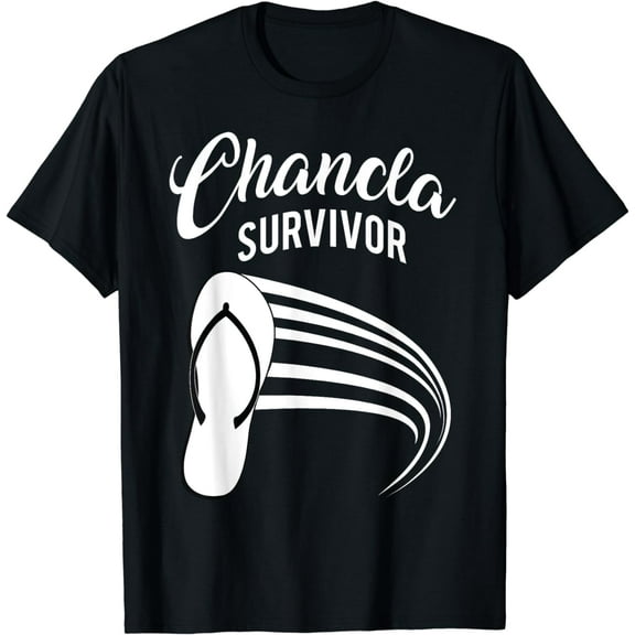 Chancla Survivor Shirt Funny Sarcastic Vintage Latino Phrase T-Shirt