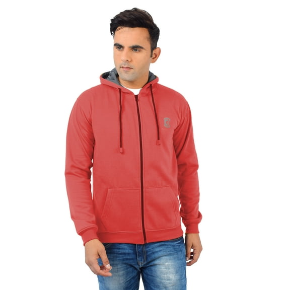 Chanda Khuba Hoodies for Men Neon Green Fleece Blend Full Sleeve Sweatshirt for Men - CKHD04-02-S