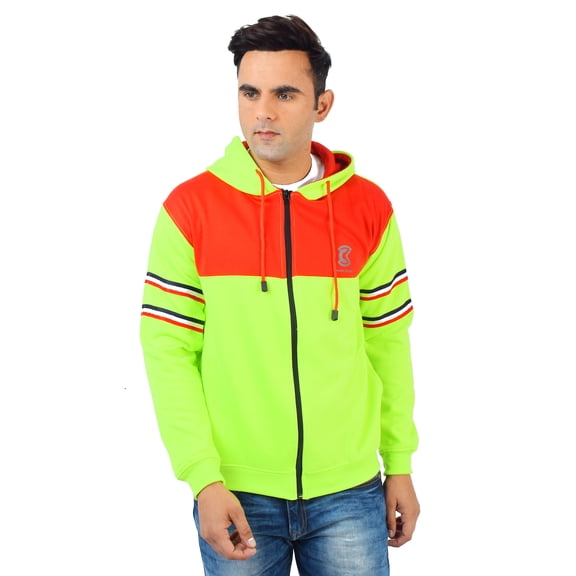 Chanda Khuba Hoodies for Men Peach Fleece Blend Full Sleeve Sweatshirt for Men - CKHD04-06-S