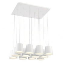 Chandelier 12 Light 20 inches Wide By 8.25 inches High-White Finish Bailey Street Home 79-Bel-1862979