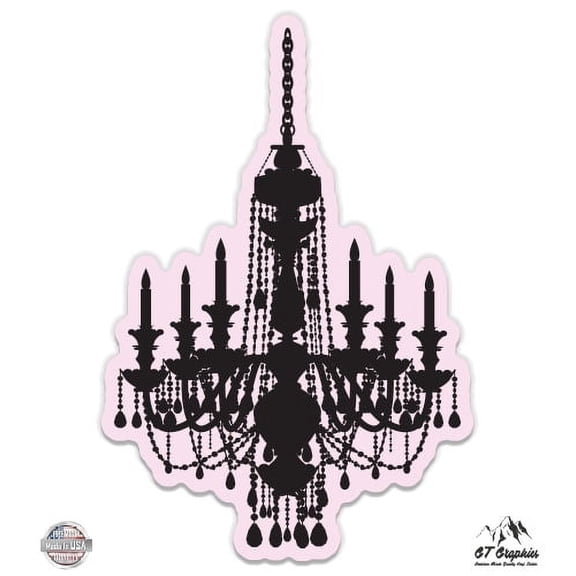 Chandelier - 5" Vinyl Sticker - For Car Laptop I-Pad - Waterproof Decal