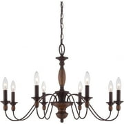 Chandelier 8 Light 19.5 Inches High     -Traditional Installation Quoizel Lighting Hk5008tc