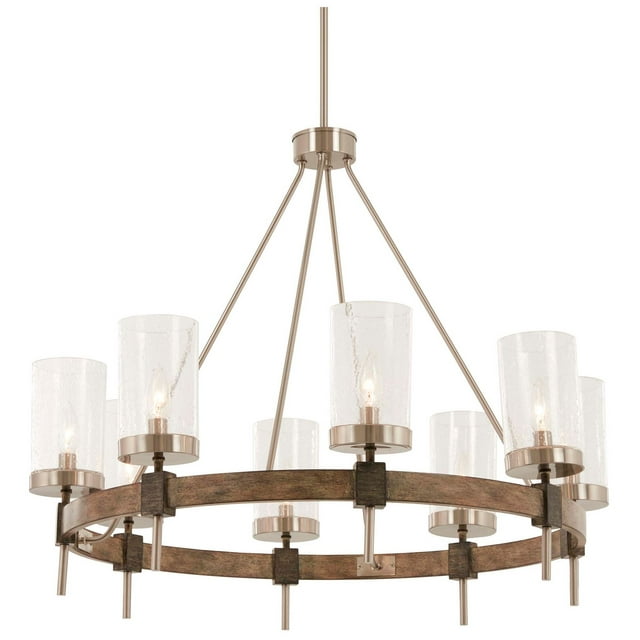 Chandelier 8 Light St1 Grey/Brushed Nickel In Transitional Style 26.25 Inches Tall By 32 Inches Wide     -Traditional Installation Minka Lavery