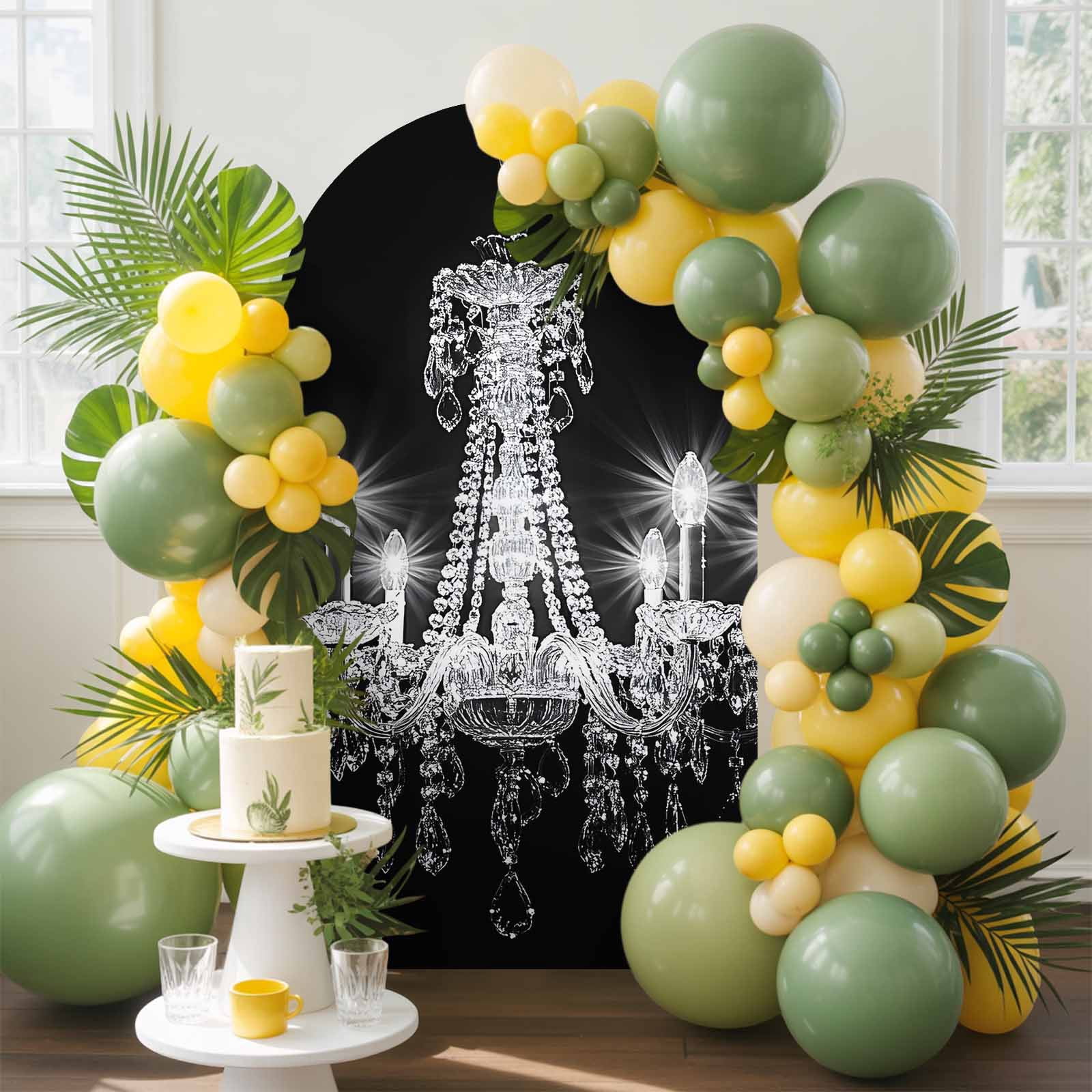 Chandelier Arch Backdrop Cover, 5FT, Spandex Arch Covers Double-Sided ...