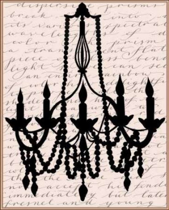 Chandelier Calligraphy I Canvas Art - Sharyn Sowell (24 x 30)