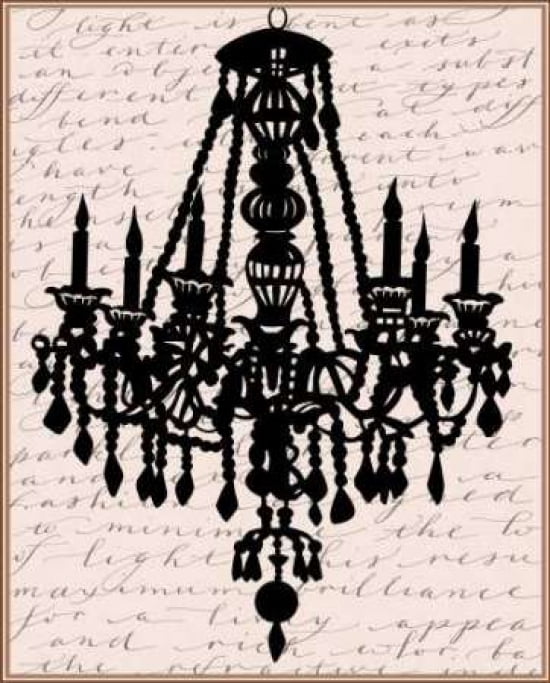 Chandelier Calligraphy II Canvas Art - Sharyn Sowell (24 x 30)