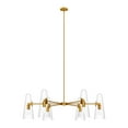 thumbnail image 1 of Chandelier Ceiling Pendant Light Fixture, Clear Gold, Glass, Living Kitchen Cafe Bistro Hospitality Restaurant, Modern Contemporary HB33893, 1 of 9