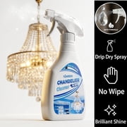 Chandelier Cleaner Drip Dry Spray, No Wipe Formula for Crystal Chandeliers, Streak-Free Spray-on Cleaner for Glass & Decorative Lighting Fixtures, Surface-Friendly on Crystal, 10.14 oz