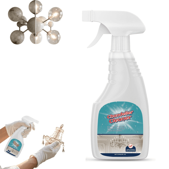 Chandelier Cleaning & Care Spray, 8.34 Fl Oz, for Crystal Chandeliers, Pendant Lights, Simple To Operate, Fast-Acting