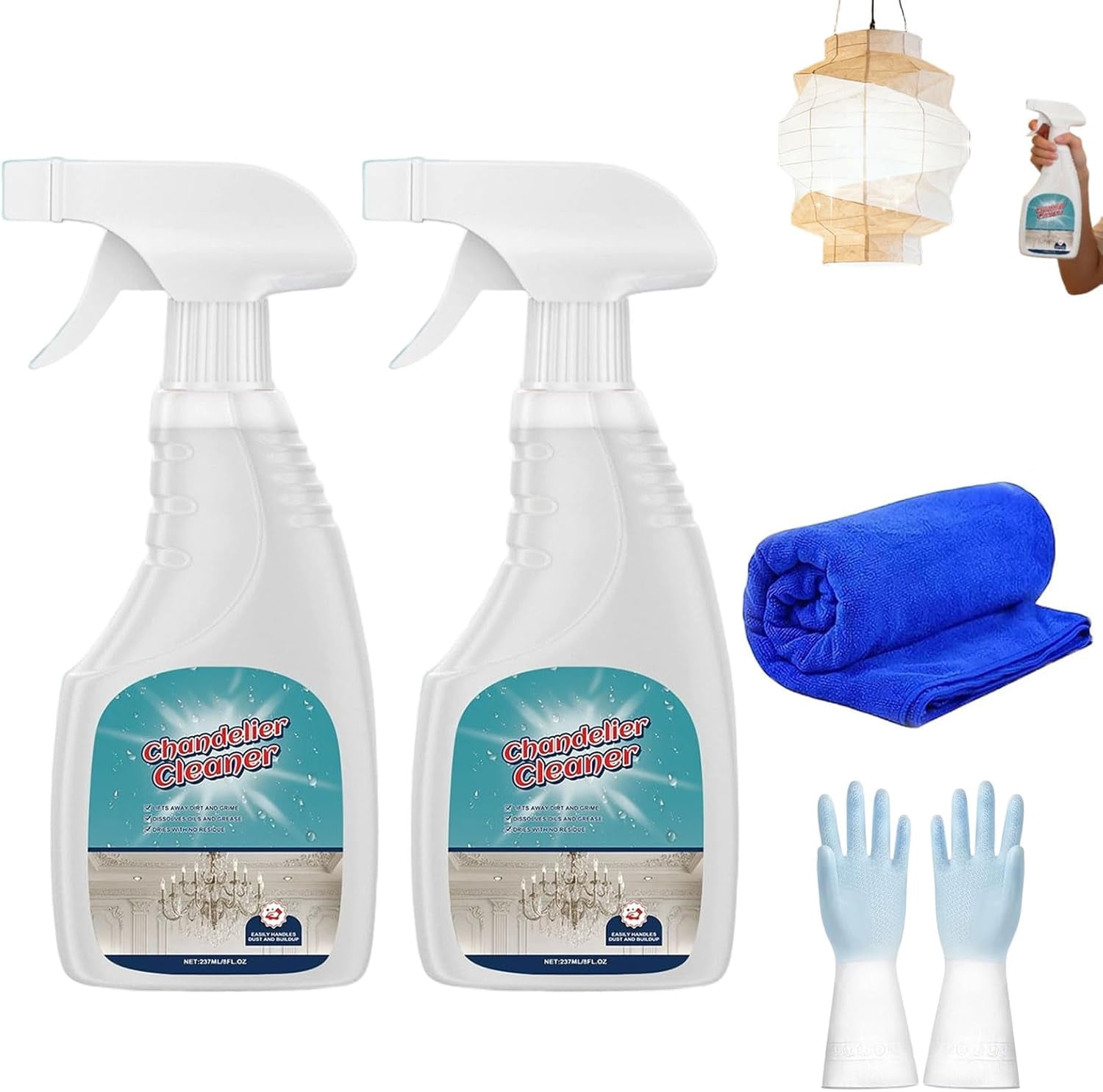 Chandelier Cleaning & Care Spray, 8 Fl Oz Chandelier Cleaner Drip Dry ...