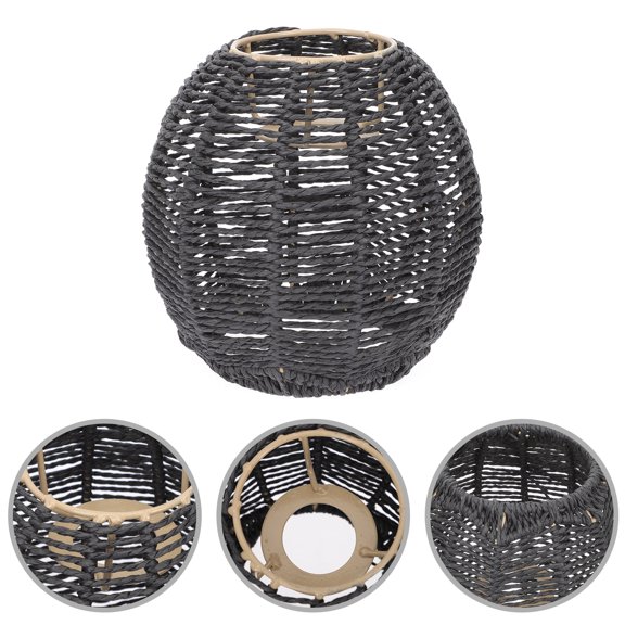 IMIKEYA Chandelier Shade Black Woven Paper Rope for Home Decor Simple Design