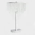 thumbnail image 1 of Chandelier Crystal Accented Table Lamp with Tubular Frame, Silver and Clear - Saltoro Sherpi, 1 of 2