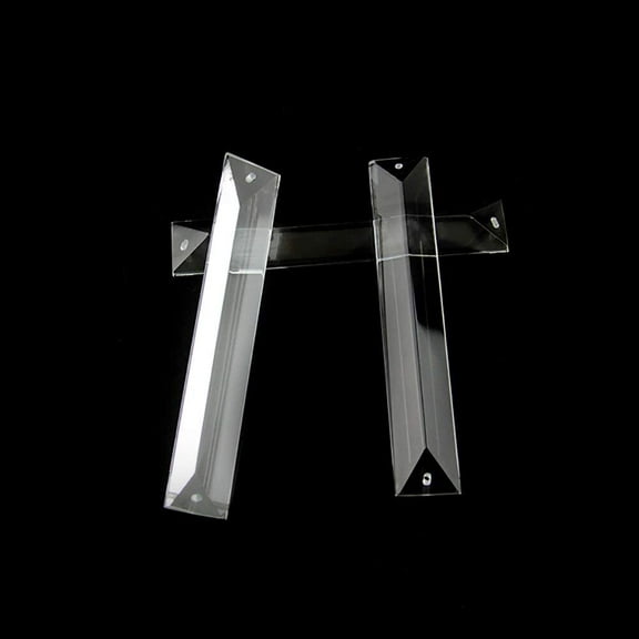 Chandelier Crytal Rectangle Prisms Crystal Pendants Chandelier Pendants 22x63mm 22x76mm 22x100mm 2 holes For Home Decor - (Color: one hole/Size: 22x100mm)
