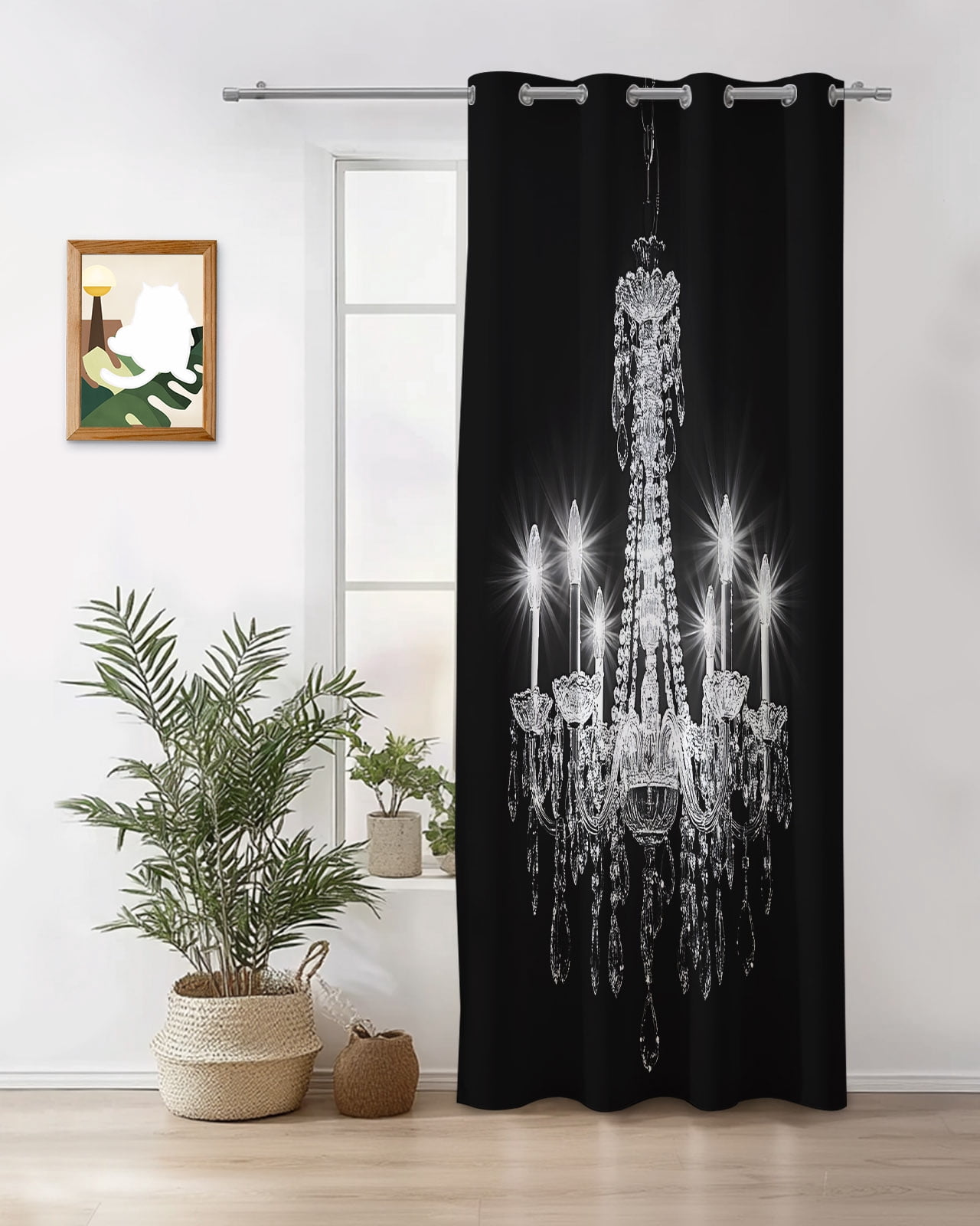 Chandelier Curtains 24 inches Long for Living Room Bedroom Sliding Door ...