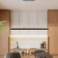 thumbnail image 1 of Chandelier Curved Linear Satin Black  Wood, 1 of 2