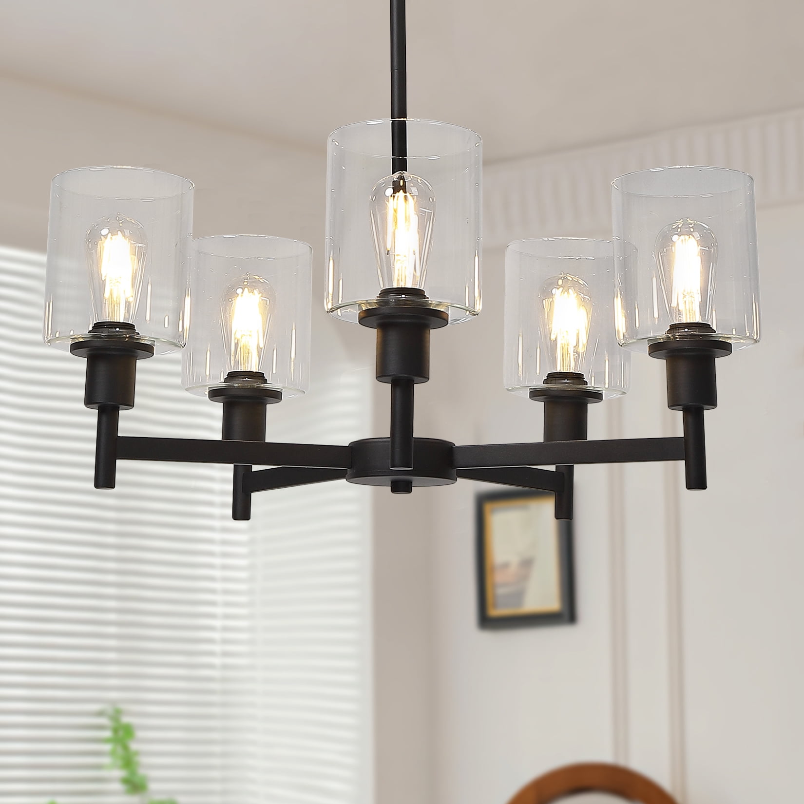 Home Depot Dining Room Chandeliers 3-Lights Black Hanging Ceiling Light  Mini Chandelier, Adjustable Farmhouse Pendant Ceiling Lights Fixtures,  Crystal Hanging Lamps For Kitchen Island, Dining Room, Hallway, Black Metal  Hanging Lights In, image size:1650x1650