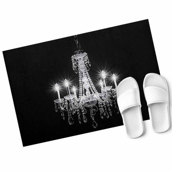 Chandelier Door Mat Non Slip Absorbent Entrance Mat Washable Low Profile Indoor Doormat for Front Door Entryway Entry 20"x31"