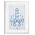 thumbnail image 1 of Chandelier Draft III - Barnwood Framed Print - 17 x 20 - White, 1 of 4