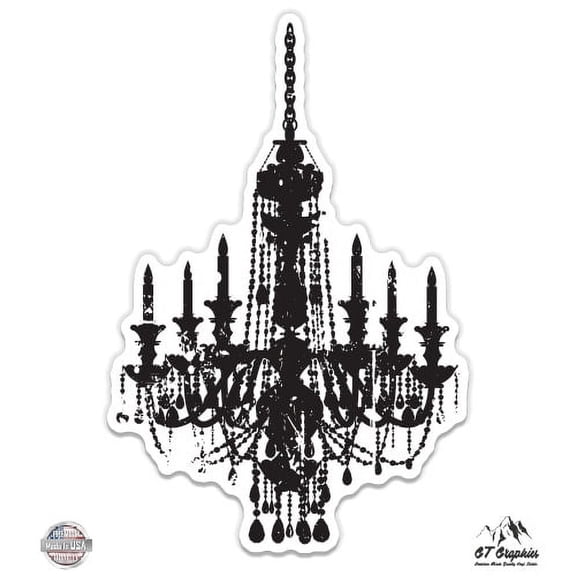 Chandelier Fancy - 12" Vinyl Sticker Waterproof Decal