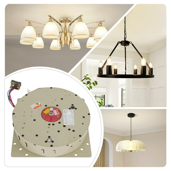 Chandelier Hoist Lifter Mechanism Remote Control+Wall Switch Electric Motor Winch Lighting Lifting for High-rise Building Space