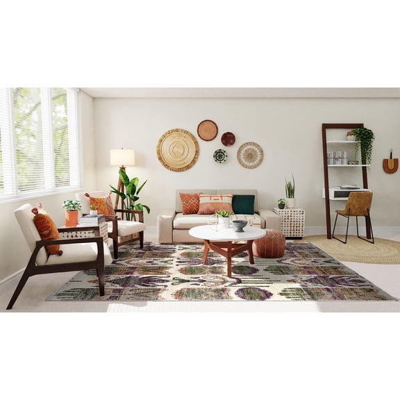 Chandelier IKAT Hand Knotted Rug 3'11" X 6'1"