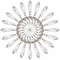 thumbnail image 1 of Chandelier Lamp 20PC Icicle Crystal Prisms Hanging Drop Pendant Christmas Decor, 1 of 19