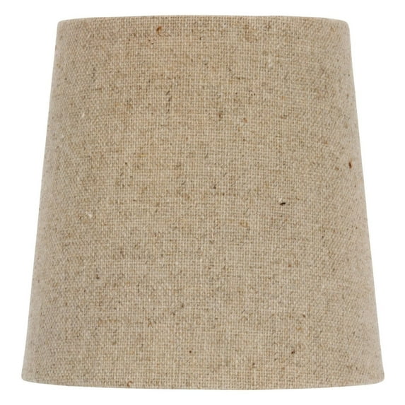 Chandelier Lamp Shade Clip on Shade 5 Inch Beige Linen Retro Drum Clips Onto Bulb