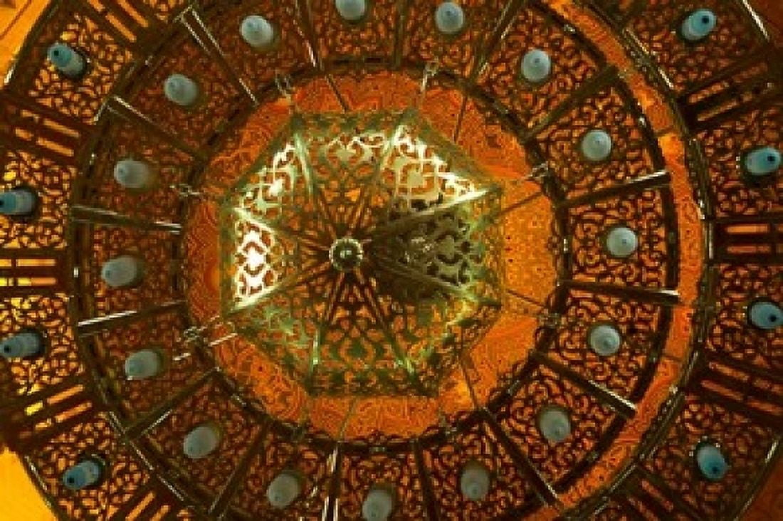 Chandelier Mosque Abu-Al-Abbas Mursi Egypt Canvas Art - Darrell Gulin DanitaDelimont (17 x 11)