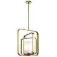 thumbnail image 1 of Kichler Lighting 43783NBR City Loft 1 Light Rectangular Pendant,Natural Brass, 1 of 3