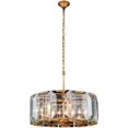thumbnail image 1 of Chandelier Pendant MONACO Transitional Round Frame 6-Light Golden Iron G EL-2695, 1 of 1
