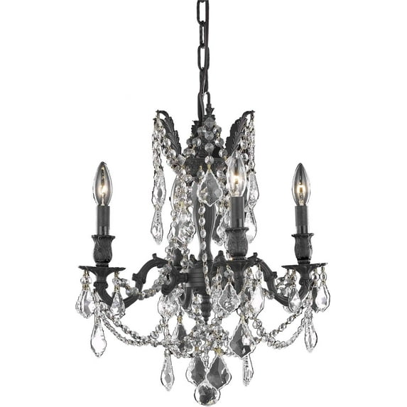 Chandelier Pendant ROSALIA Traditional Dining Room 4-Light Bedroom Dark EL-8559