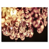 Chandelier With Chrystak Hanging 12 in x 8 in Painting Canvas Art Print, by Designart