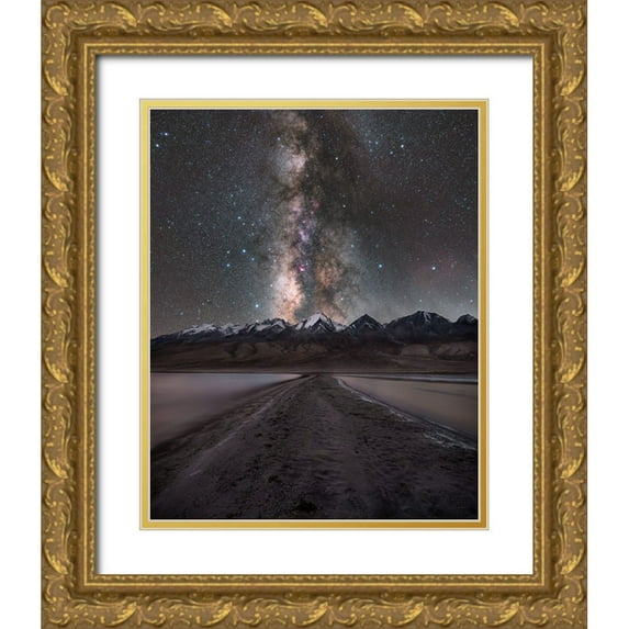 Chander, Vikas 12x14 Gold Ornate Wood Framed with Double Matting Museum Art Print Titled - Oh Merak!