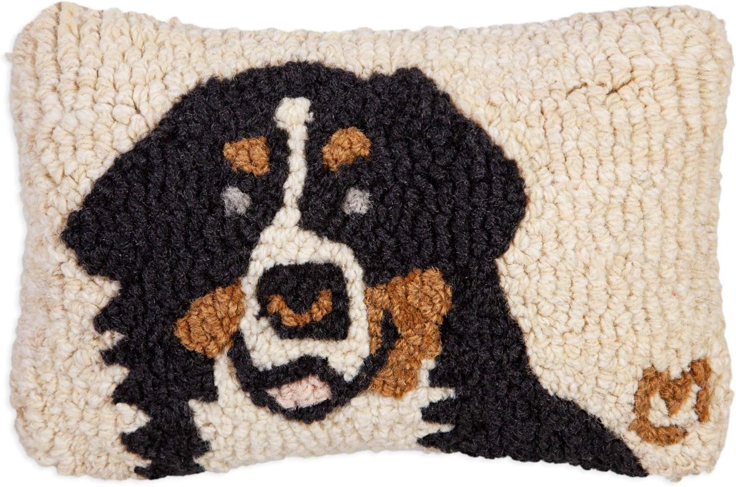 Chandler 4 Corners Almohada Decorativa De Lana Con Gancho A Mano Diseñada Por Artistas (8 X 12 Pulgadas