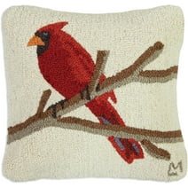 Chandler 4 Corners Wool Pillow Home Decór Artist-Designed Cardinal All Ages 1 Pack